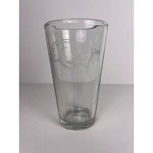 Arthur Court Arkansas Razorbacks Pint Glass Etched Wild Boar Logo